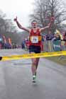 Neil Speight brings Belgrave Harriers home to victory in the National Mens 12 Stage Relay.